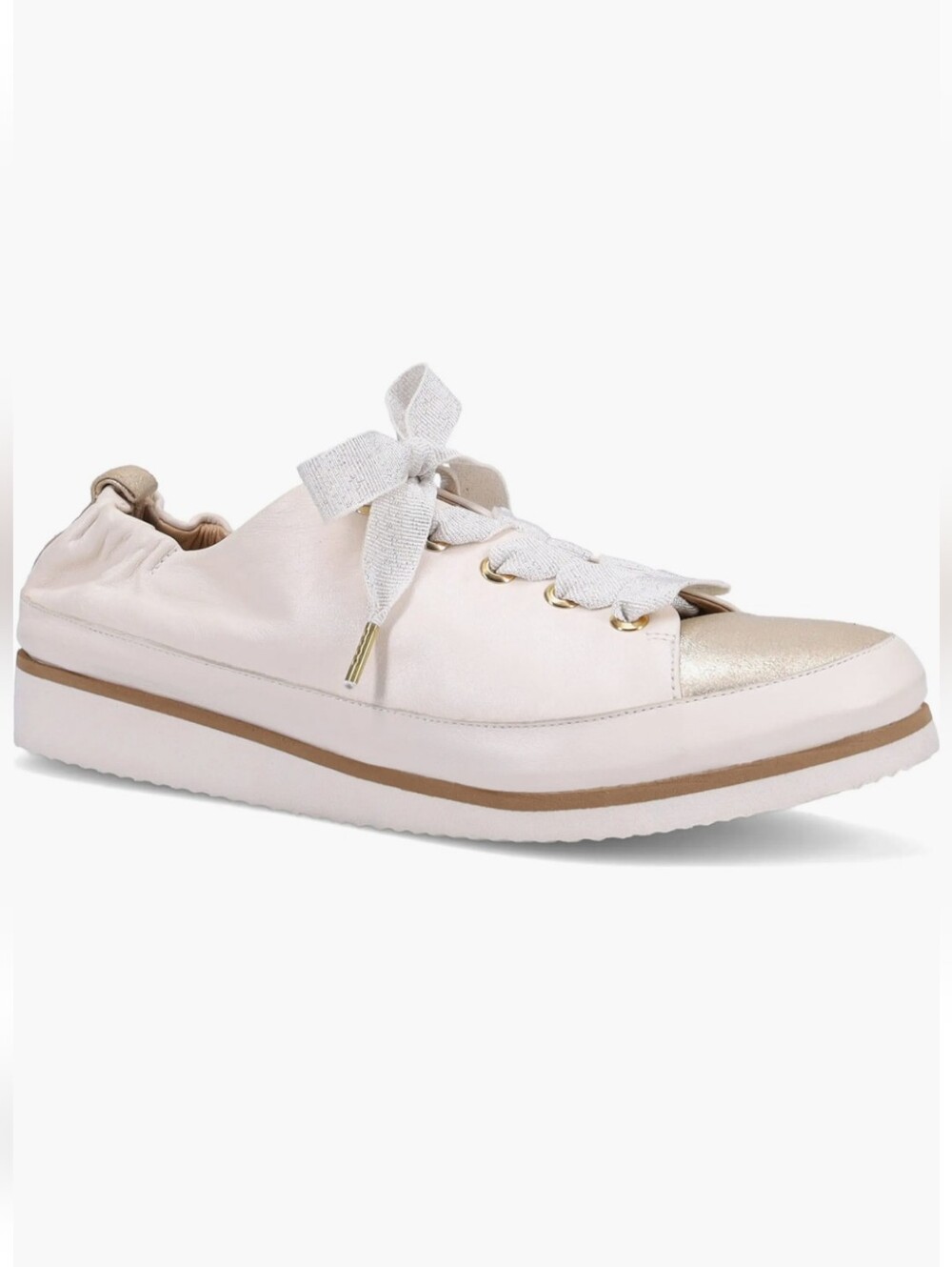Ron White Ice Platino Leather Nova Sneakers Size 39 (8.5)